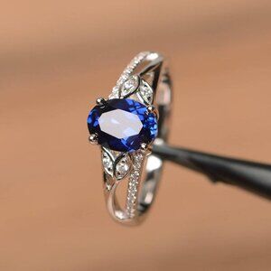 🍁Refine Oval Pure Zircon Romantic Silver Elegant Rings for Women, PD590